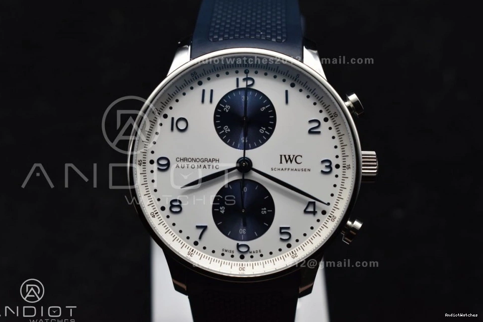 White IW3716 Z+F Edition Strap Dial Best Chrono A Blue WeatherProof Blue 1011 Portuguese Rubber 1:1 on 0922